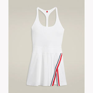 2025ใหม่ชุดเดรสเทนนิสมีจีบแบบวินเทจเปิดหลังแห้งเร็วแบบย้อนยุคสั่งตัดโลโก้ LD - Product Image 6