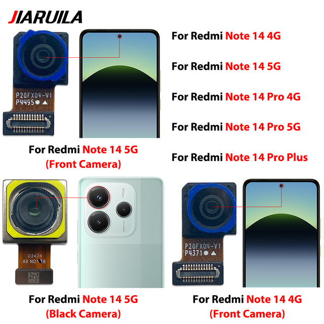 Front Back Main Camera Module Replacement for Redmi Note 14 Pro Plus 4G 5G Rear Back Camera Flex Parts