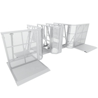 Barrière Mojo d'étape en aluminium de porte de barrière de sécurité de contrôle du trafic d'alliage pliable durable en vente