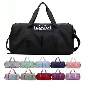 Sac de voyage sportif multifonctionnel imperméable avec fermeture éclair, sac à main de yoga et de gym portable et tendance pour femme avec logo personnalisé - Product Image 1