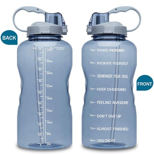 Bouteille d'eau <span class=keywords><strong>motivante</strong></span> de 1 gallon/128oz avec marqueur de temps et paille pour le fitness, la salle de sport et les sports de plein air - Product Image 5