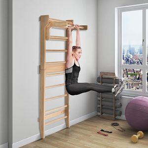 Patio interior de madera ecológico Jungle <span class=keywords><strong>Gym</strong></span> Niños pequeños Escalera de pared sueca Gimnasio en casa para niños - Product Image 3