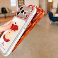 Coque de téléphone antichoc avec imprimé fruits 3D mignons (Goyave, Myrtille, Orange) pour iPhone 18 Pro Max, 17 Pro, 16, protection de l'objectif de l'appareil photo