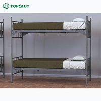 Lits superposés tactiques en métal, design moderne, robustes, modulaires pour dortoir