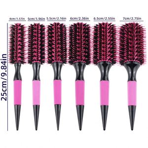 Pink Color MJ Top Brazil Style Hair <b>Brush</b> <b>Heat</b> Resistant Anti-Static Blow Drying Styling Curly Barber Salon - Product Image 3