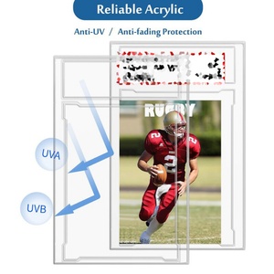 Hot Selling Acrylic Trading <b>Cards</b> <b>Protector</b> Case Acrylic Clear Graded <b>Card</b> Holders Label Position Hard <b>Card</b> Sleeves - Product Image 2