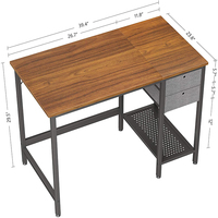 Bureau d'ordinateur, pieds en métal, Table moderne et Simple, d'étude de haute qualité, pour la maison, avec tiroirs, 1 pièce