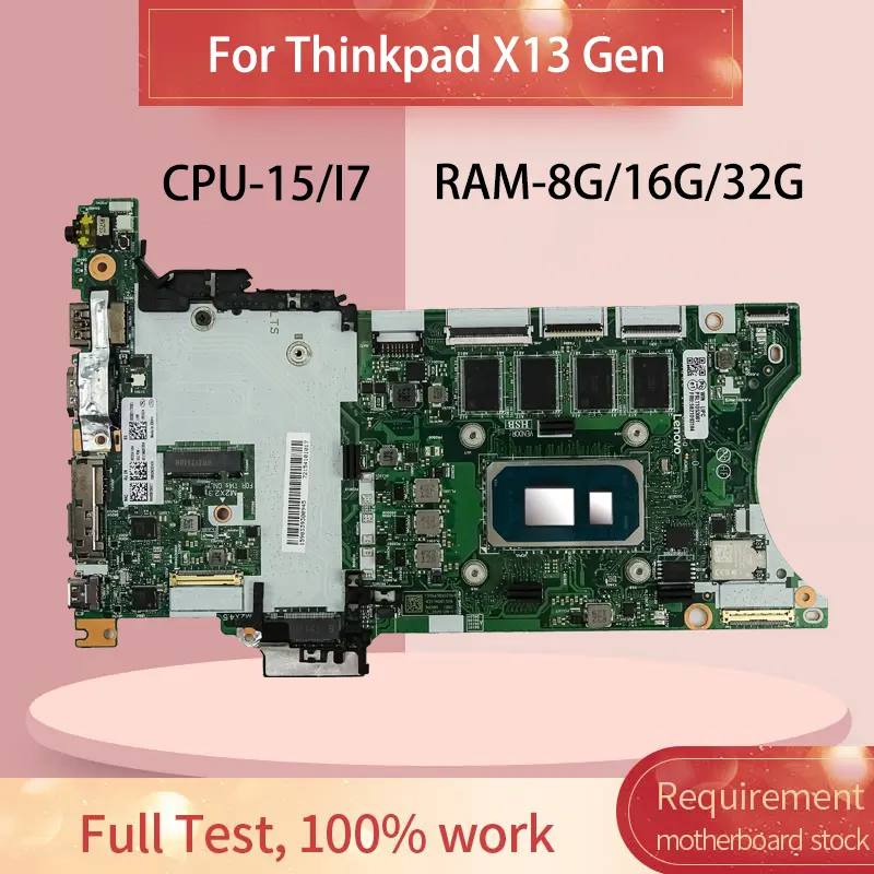 5B21C15948 HT4B1 HX3B0 NM-D361 NM-D362 For Lenovo ThinkPad X13 Gen 2 T14s Gen 2 Laptop Motherboards SRK03 I5-1145G7 CPU 8G RAM