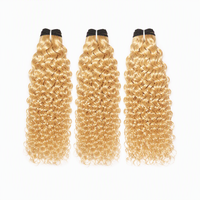 Extensions de Cheveux Humains Vierge Vietnamiens Naturels Ondulés Blond 613, 22-24 Pouces, Mèches Blanches, Vente en Gros