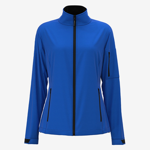 Phụ Nữ Của Trọng Lượng Nhẹ Màu Xanh Hải Quân Zip Bảo Hộ Lao Động Áo Khoác Thoáng Khí Windproof Softshell Tiện Ích An <span class=keywords><strong>To</strong></span>àn Quần Áo Cho Làm Việc - Product Image 1