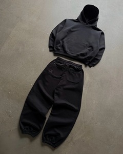 Ensemble <span class=keywords><strong>de</strong></span> survêtement pour homme <span class=keywords><strong>de</strong></span> haute qualité, sweat-shirt et pantalon personnalisés, sweat-shirt gris à revers, pantalon <span class=keywords><strong>de</strong></span> survêtement, jogging confortable et lourd - Product Image 3