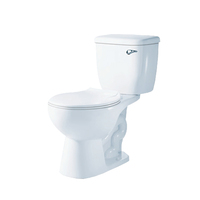 Ensemble de toilettes en céramique à deux pièces, siège de toilette à deux pièces avec lavabo, lavabo sur pied