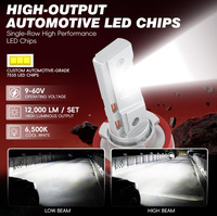 Ampoule de phare LED CANBUS X9P 9006 55W 12000LM H4 H7 H11 H3 H10 9005 9007 pour voiture avec puces G-XP