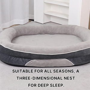 Camas ortopédicas para perros de gran tamaño, cama de sofá para mascotas de espuma viscoelástica XL Egg-Crate con lados de refuerzo, almohada de cama inferior antideslizante - Product Image 2