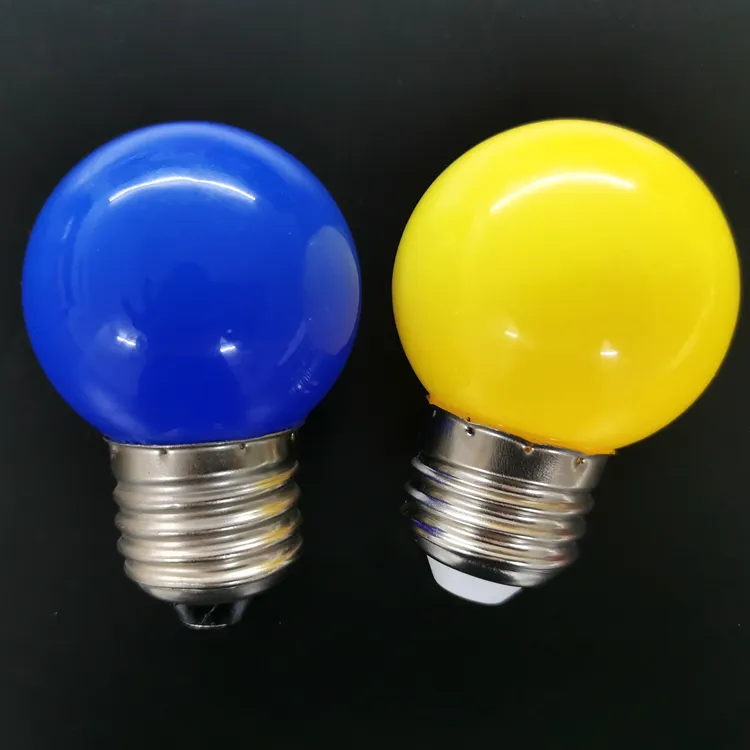 RGBカラフル2700KソフトウォームホワイトプラスチックG45LED電球1W/2W/3W装飾花飾り電球