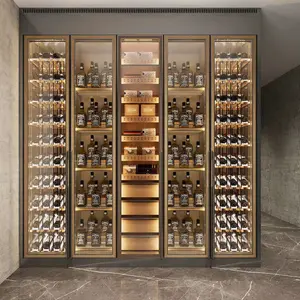 Высокое качество настенный встроенный разного размера по индивидуальному заказу сделанные по дизайну головного изготовителя дисплей винный холодильник