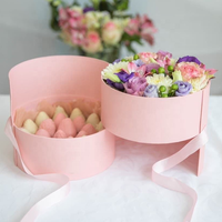 Emballage de luxe Boîte à fleurs à double porte Emballage cadeau Boîtes à fleurs en carton avec nœud de cravate