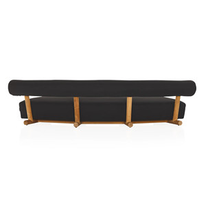 Set divano da giardino in legno a tre posti di lusso moderno per Hotel a casa o tempo libero per soggiorno o cortile all'aperto - Product Image 5