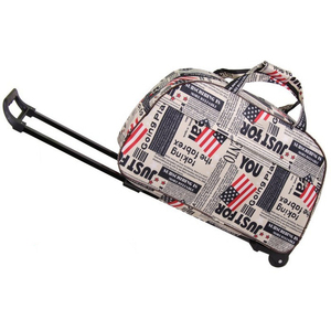 โปรโมชั่นราคาถูกโพลีเอสเตอร์ที่มีสีสันเดินทางกระเป๋า Duffel กับล้อรถเข็น - Product Image 3