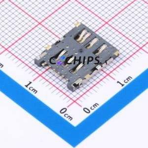 SIM301-FYB7AH1.5 SIM Card Connector SMD Connector Flip Cover Type Nano SIM Card Card Holder 1.5mm - Product Image 2