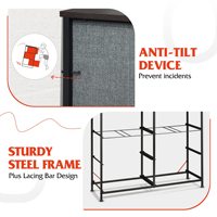 Mueble Zapatero Metálico de Estilo Mid-Century con Estructura de Tela, Torre de Almacenamiento Modular de Gran Capacidad para Sala de Estar, Hotel, Hospital, Comedor