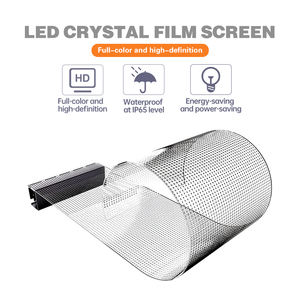 Pantalla de Visualización Holográfica 3D, Pantallas LED Flexibles Transparentes para Ventanas de Vidrio, Pantalla LED de Tamaño Personalizado, Película LED Flexible - Product Image 3