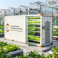 Grande Usine de Culture Intelligente Clé en Main en Conteneur, Système de Contrôle Climatique, Culture Verticale Hydroponique, Culture Commerciale de Légumes
