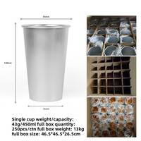 Tasse en aluminium avec logo personnalisé 450ml Tasse à bière réutilisable à couleur changeante thermique réactive écologique pour les événements en plein air