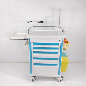 Kairui Medical Treatment Cart ABS Material 5 <b>Drawers</b> With <b>Tray</b> And Basket For Hospital Use - Product Image 1