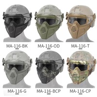 Masque facial durable de haute qualité avec masque de lunettes pour l'entraînement tactique