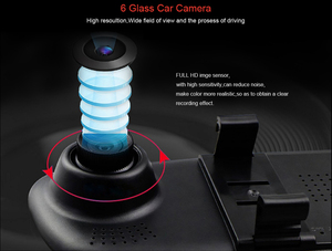 3.5 inch HD 1080P máy ảnh Rear View gương Dash Cam ống kính kép tự động xe Video Recorder máy ảnh xe Car DVR HD - Product Image 3