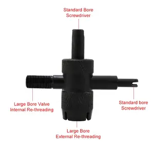 NBAuto Multi-functional Tire Repair Tools Convenient To Use 4 Way Valve Repair Tool Made From Steel Zinc Plated