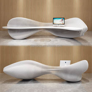 Q223 Mostrador de recepción en forma de I para escuelas Hospitales Supermercados Gimnasios dentales Salones de belleza Spa para el cabello Hoteles-Diseño de Arte Moderno - Product Image 5