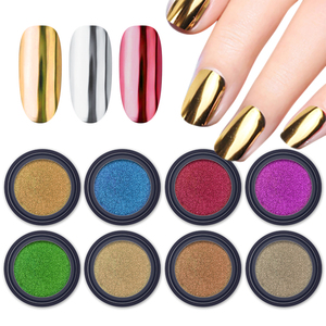 Poudres pigmentées pour nail art effet miroir chrome et acrylique, imperméables, longue tenue, naturelles, 12 couleurs - Product Image 3