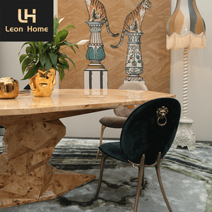 Table à manger de luxe moderne à structure en <span class=keywords><strong>acajou</strong></span>, fabrication personnalisée, verte pour forêt tropicale italienne avec finition <span class=keywords><strong>vernis</strong></span> haute brillance - Product Image 2