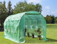 Serre tunnel polyvalente pour herbes aromatiques, 4x3x2m, en PE vert CE, avec armature en acier galvanisé 19-25mm, zippée, résistante aux intempéries, pour jardin domestique, vente en gros pour distributeurs
