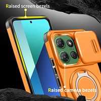 Coques de téléphone portable avec fenêtre coulissante et béquille métallique circulaire pour Motorola G 5G Play 2026, coque arrière magnétique antichoc