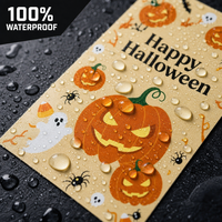 Autocollants d'Halloween Imperméables – Lot de 4 Motifs Festifs (Citrouille, Fantôme, Chapeau de Sorcière) – Autocollants de Scellage pour Boîtes Cadeaux, Sacs et Emballages