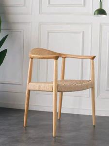 Sedia da Pranzo in <span class=keywords><strong>Legno</strong></span> Massello Naturale con Braccioli, Stile Moderno e Lussuoso per Ristoranti e Hotel - Product Image 5