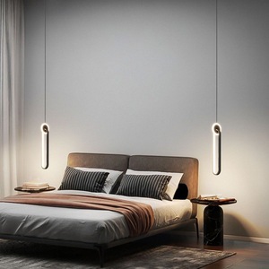 Suspension moderne en acrylique avec corps en fer, deux températures de couleur, éclairage mural pour chambre et fond TV MCH-XD200 - Product Image 3