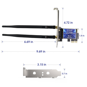 EP-9620 EDUP Bộ Điều Hợp Wifi 7260 Chip <span class=keywords><strong>2</strong></span>.4Ghz & 5.8Ghz 1200Mbps Card Mạng Không Dây PCIE Băng Tần Kép - Product Image 3