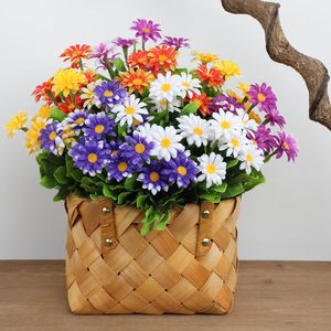Bouquet de marguerites artificielles imitation Sentai, fleurs en plastique pour décoration intérieure et extérieure, balcon, salon, arrangement de table - Product Image 3