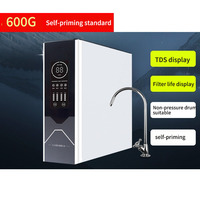 Purificateur d'eau par osmose inverse électrique 100G 600GPD, système de filtration 5 étapes, robinet intelligent portable, écologique, surveillance TDS