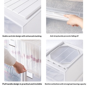 <span class=keywords><strong>Lener</strong></span> 1211 Minimalistische Verstärkte Rechteckige Schubladenbox aus PP-Kunststoff Mehrzweck-Aufbewahrungsbox Schlafzimmer Kleideraufbewahrung Staubdicht - Product Image 5