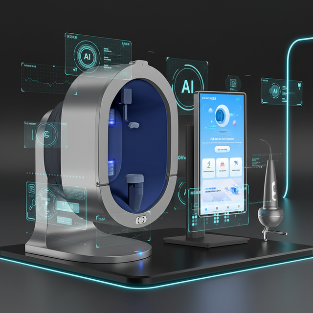 Skin Analyzer 3D AI Facial Scanner Magic Mirror UV Detection Moisture Test Professional Equipment EU/US Compatible