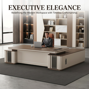 Wholesale Customizable High-End Executive Boss <strong>Desk</strong> <strong>200cm</strong> Large L-Shaped CEO <strong>Desk</strong> Ergonomic Executive Office Table with Cabinet - Product Image 2