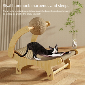 <span class=keywords><strong>Griffoir</strong></span> pour chat détendu avec lit de salon cadre d'escalade pour chat lit de loisirs sisal naturel planche à la main lit à gratter pour chat - Product Image 2