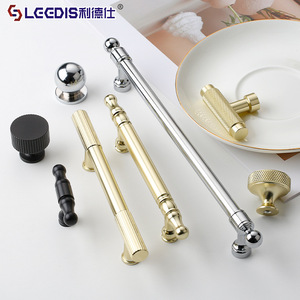 Lgedis Cabinet Door Handles Aluminum Alloy Bar Shape French Style Drawer Furniture Hardware <b>Knobs</b> Durable - Product Image 1