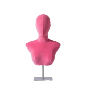 Bijoux de luxe <span class=keywords><strong>Buste</strong></span> Présentoir Mannequin Perruque Présentoir <span class=keywords><strong>Femme</strong></span> Velours Tête de Mannequin <span class=keywords><strong>avec</strong></span> Épaules - Product Image 5