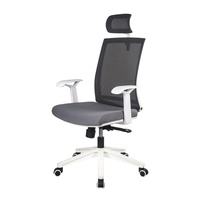 Chaise de bureau pivotante de luxe moderne en maille, base en alliage d'aluminium, maille importée, design ergonomique pour la maison, le bureau et l'usine